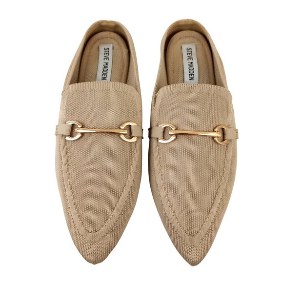 Steve Madden Carrine Bit Light Tan Driving Mules Slip On Shoes - Picture 1 of 6